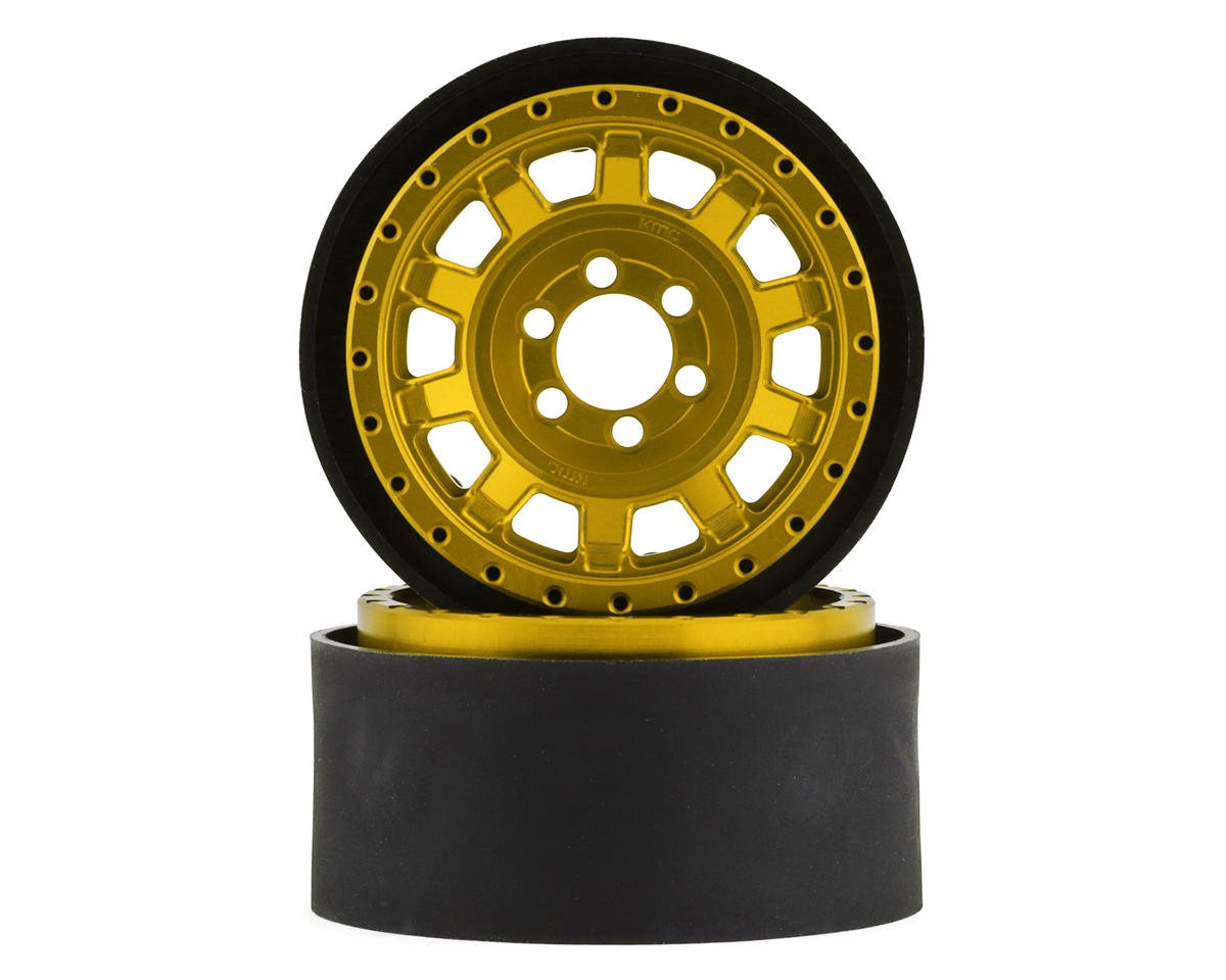 Vanquish Products KMC KM236 Tank 2.2" Beadlock Crawler Wheels (Gold) (2) (VPS08708)