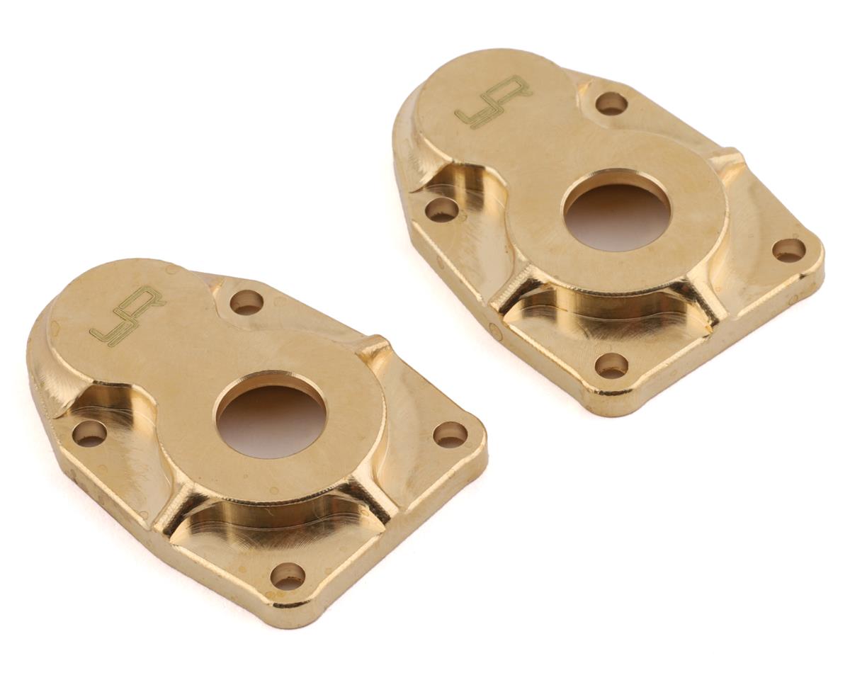 Yeah Racing Axial SCX10 III/Capra Brass Portal Covers (2) (YEA-AXCP-003)