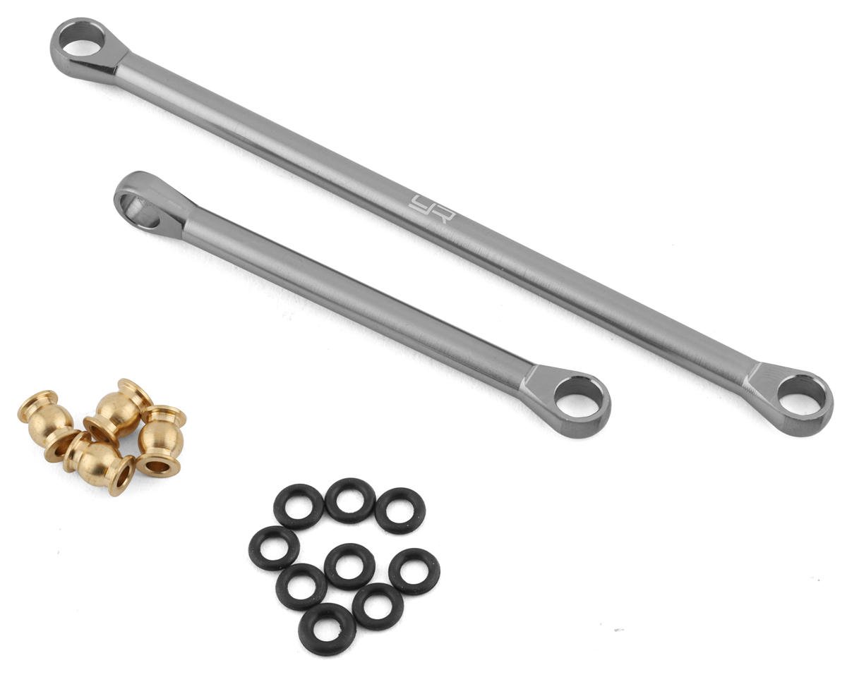 Yeah Racing UTB18 Capra Aluminum Steering Links (Gunmetal) (2) (YEA-AXCP-013GM)