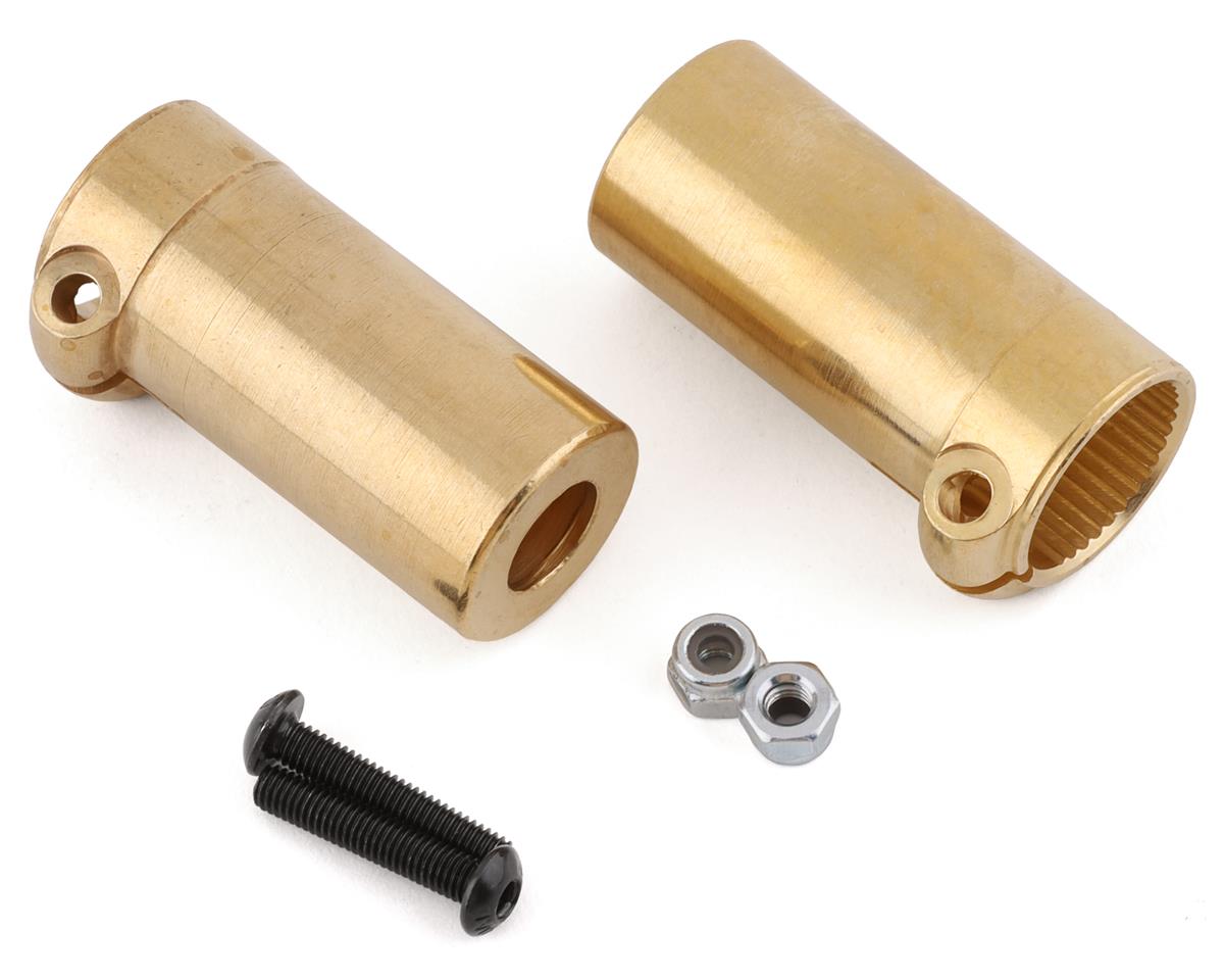 Yeah Racing Axial SCX10 II Brass Left & Right Straight Axle Adapters (2) (27g) (YEA-AXSC-007)