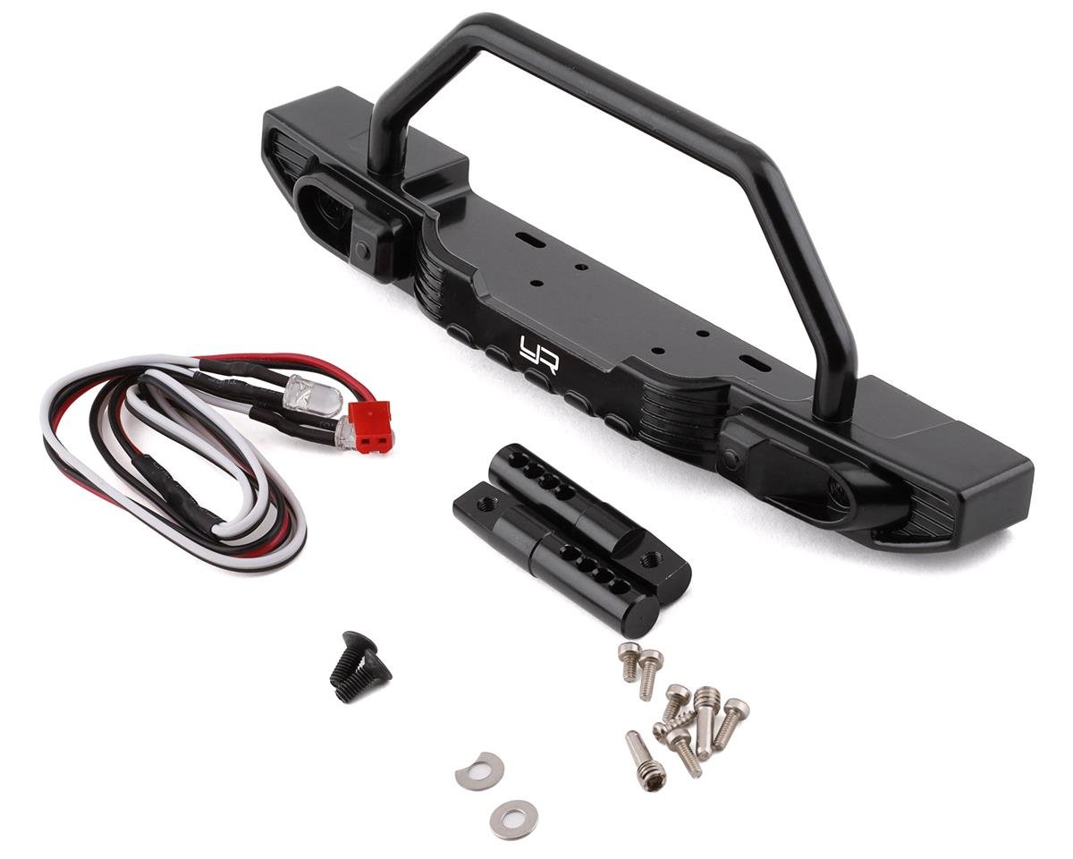 Yeah Racing Axial SCX10 III Aluminum Front Bumper Bar w/LED Set (Black) (YEA-AXSC-035)