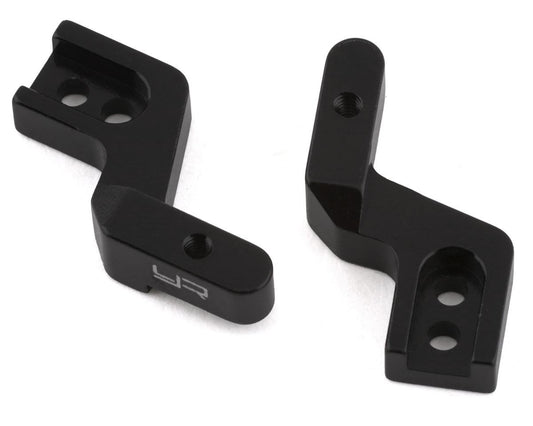 Yeah Racing Axial SCX24 Aluminum Front Bumper Mounts (Black) (2) (AXI00002V2) (YEA-AXSC-072)