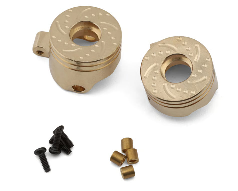 YEAH RACING - Axial SCX30 Brass Steering Knuckles (2) (8g ea) (YEA-AXSC-107GD)