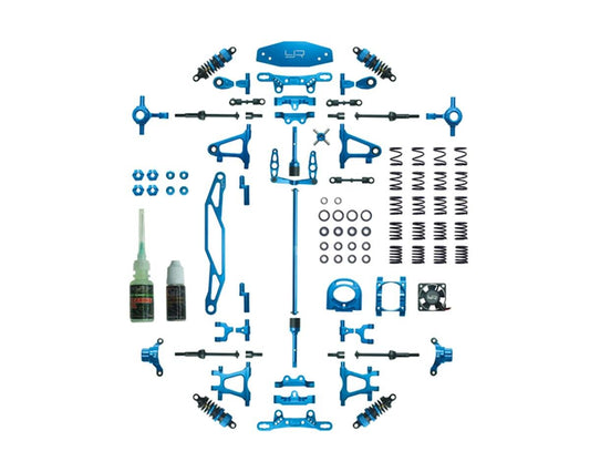 Yeah Racing Tamiya TT-02 Aluminum Upgrade Kit (Blue) (YEA-CK-TT02BU)