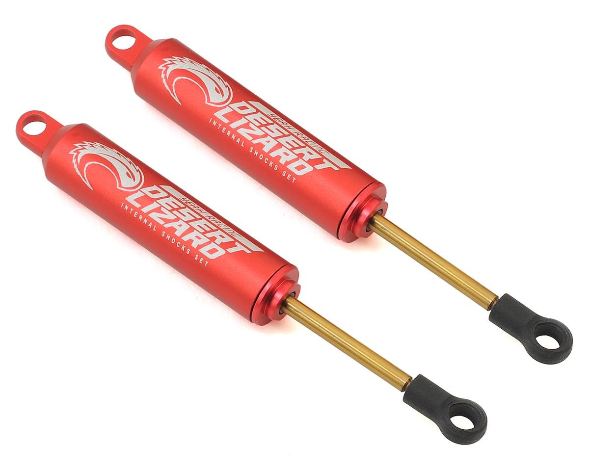 Yeah Racing 100mm Desert Lizard Two Stage Internal Spring Shock (2) (Red) (YEA-DDL-100RD)