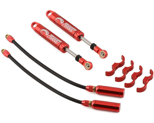 Yeah Racing Desert Lizard Piggyback Shocks w/Reservoir (Red) (2) (90mm) (YEA-DDP-090RD)