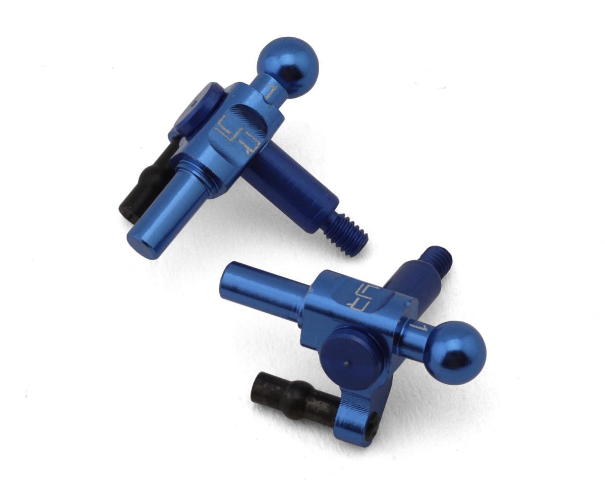 Yeah Racing Kyosho Mini-Z Aluminum Steering Knuckles (Blue) (2) (+1 Camber) (YEA-KYMR-011DB)