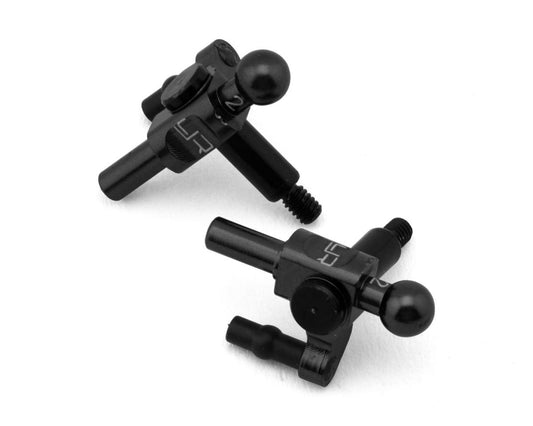 Yeah Racing Kyosho Mini-Z Aluminum Steering Knuckles (Black) (2) (+2 Camber) (YEA-KYMR-012BK)