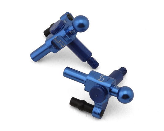 Yeah Racing Kyosho Mini-Z Aluminum Steering Knuckles (Blue) (2) (+2 Camber) (YEA-KYMR-012DB)