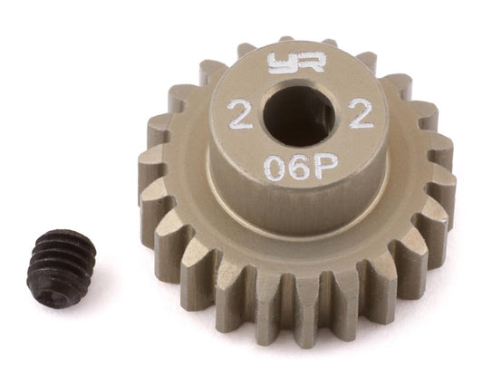 Yeah Racing Mod 0.6 Hard Coated Aluminum Pinion Gear (22T) (YEA-MG-06P22T)