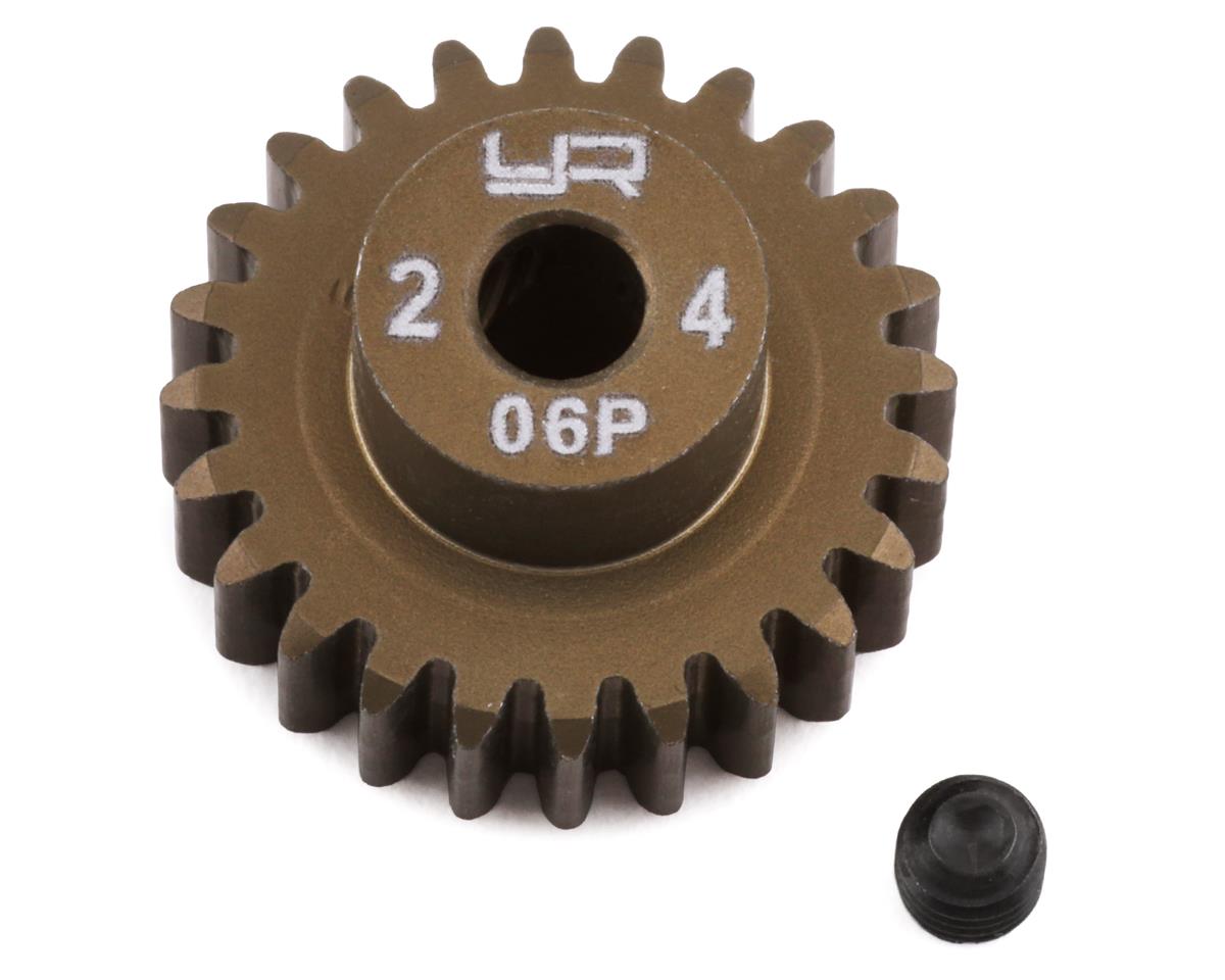 Yeah Racing Mod 0.6 Hard Coated Aluminum Pinion Gear (24T) (YEA-MG-06P24T)