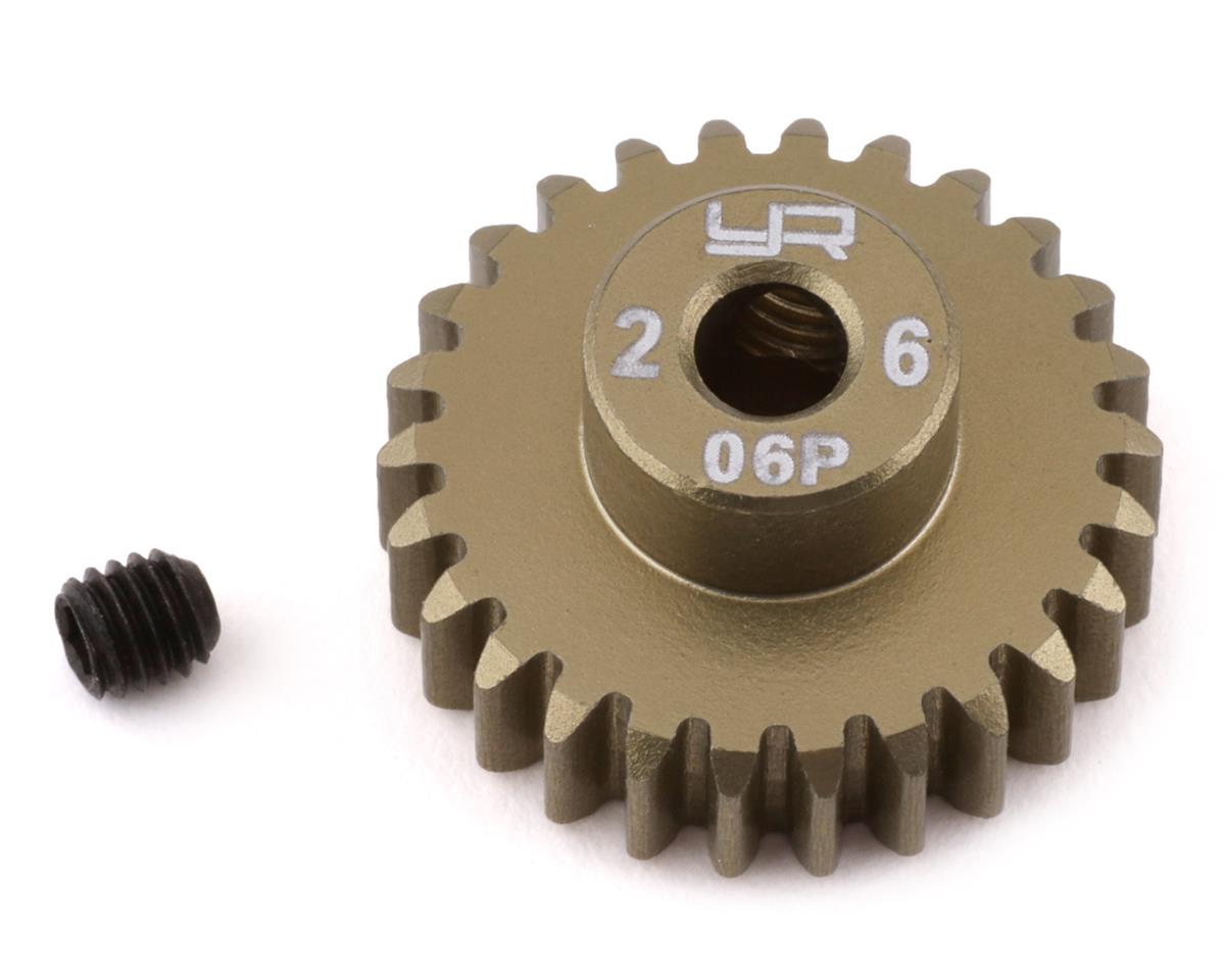 Yeah Racing Mod 0.6 Hard Coated Aluminum Pinion Gear (26T) (YEA-MG-06P26T)