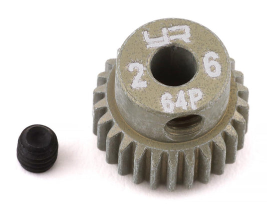 Yeah Racing 64P Hard Coated Aluminum Pinion Gear (26T) (YEA-MG-64026)