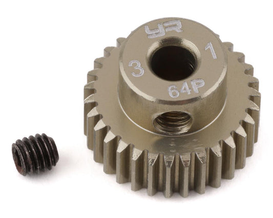 Yeah Racing 64P Hard Coated Aluminum Pinion Gear (31T) (YEA-MG-64031)