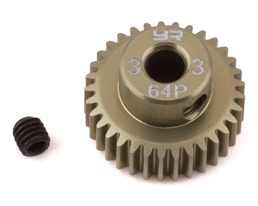 Yeah Racing 64P Hard Coated Aluminum Pinion Gear (33T) (YEA-MG-64033)