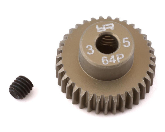 Yeah Racing 64P Hard Coated Aluminum Pinion Gear (35T) (YEA-MG-64035)