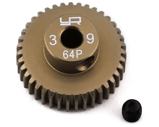 Yeah Racing 64P Hard Coated Aluminum Pinion Gear (39T) (YEA-MG-64039)