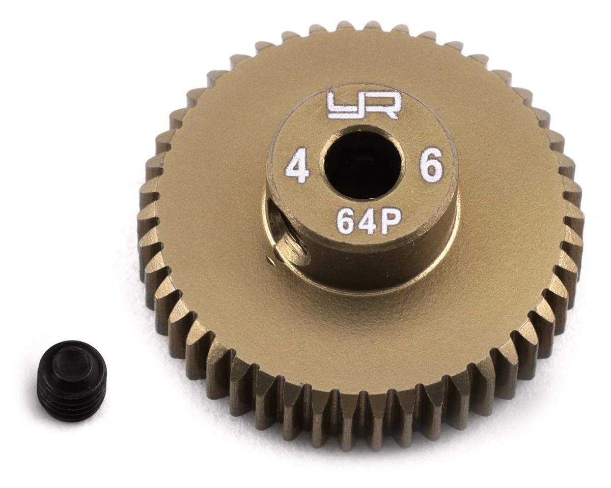 Yeah Racing 64P Hard Coated Aluminum Pinion Gear (46T) (YEA-MG-64046)