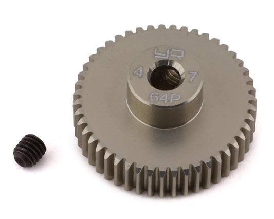 Yeah Racing 64P Hard Coated Aluminum Pinion Gear (47T) (YEA-MG-64047)
