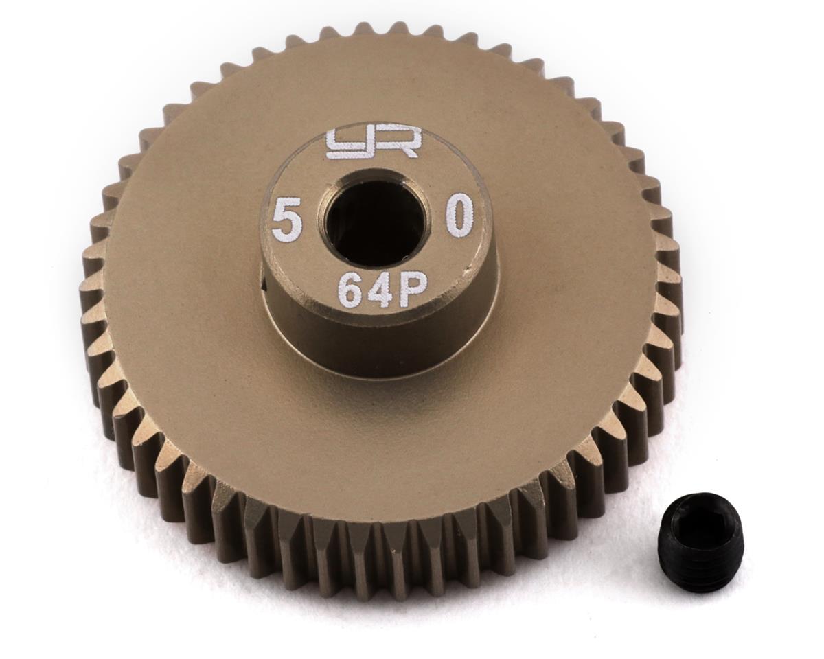 Yeah Racing 64P Hard Coated Aluminum Pinion Gear (50T) (YEA-MG-64050)