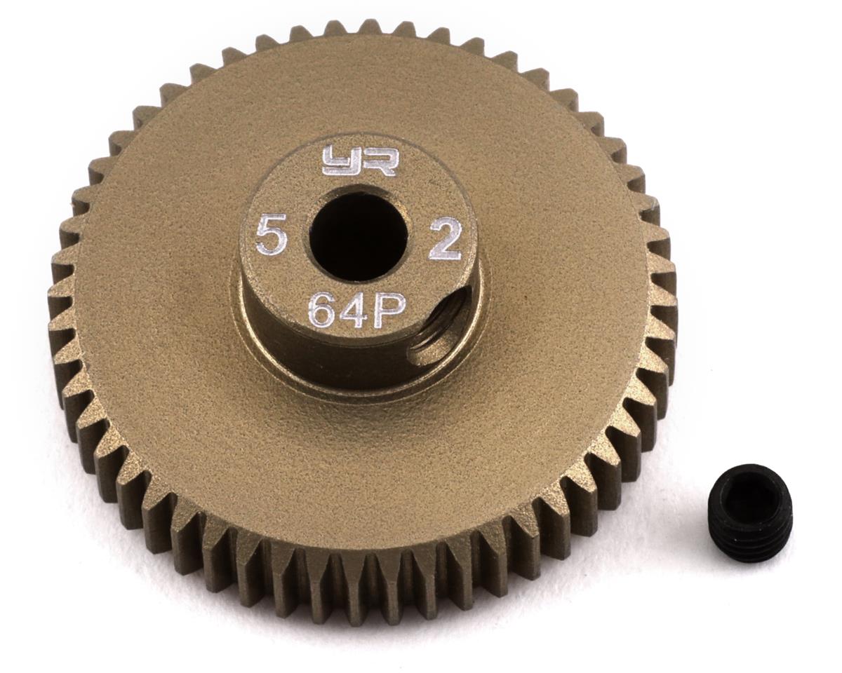 Yeah Racing 64P Hard Coated Aluminum Pinion Gear (52T) (YEA-MG-64052)