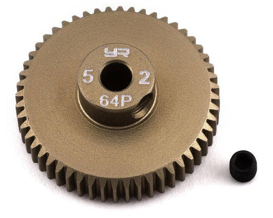 Yeah Racing 64P Hard Coated Aluminum Pinion Gear (52T) (YEA-MG-64052)