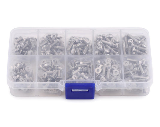 Yeah Racing 3mm Stainless Steel Screw Set w/Case (400) (Flat Head/Button Head) (YEA-SSS-400)