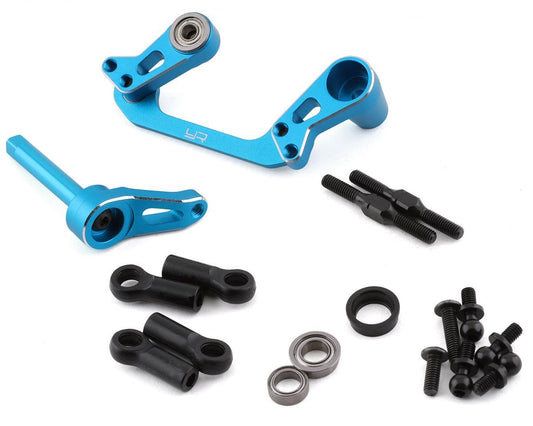 Yeah Racing Tamiya CC-01 Aluminum Bearing Supported Steering Rack (Blue) (YEA-TACC-001BU)