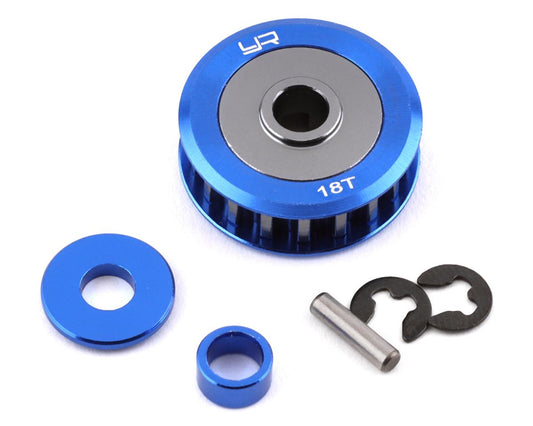 Yeah Racing Tamiya XV-01 Aluminum 18T Pulley (Blue) (YEA-TATA-006BU)