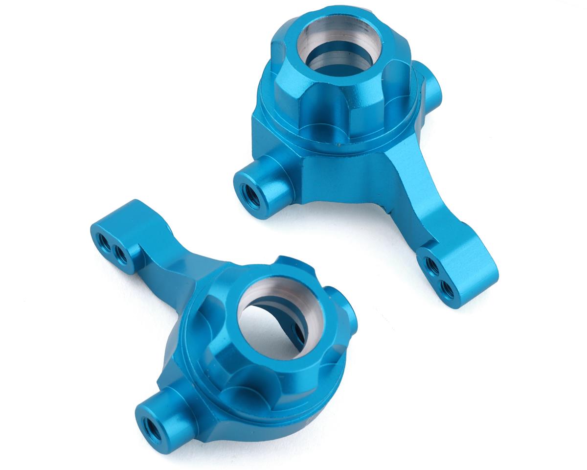 Yeah Racing Tamiya TT-02B Aluminum Steering Knuckles (Blue) (2) (YEA-TATT-004BU)