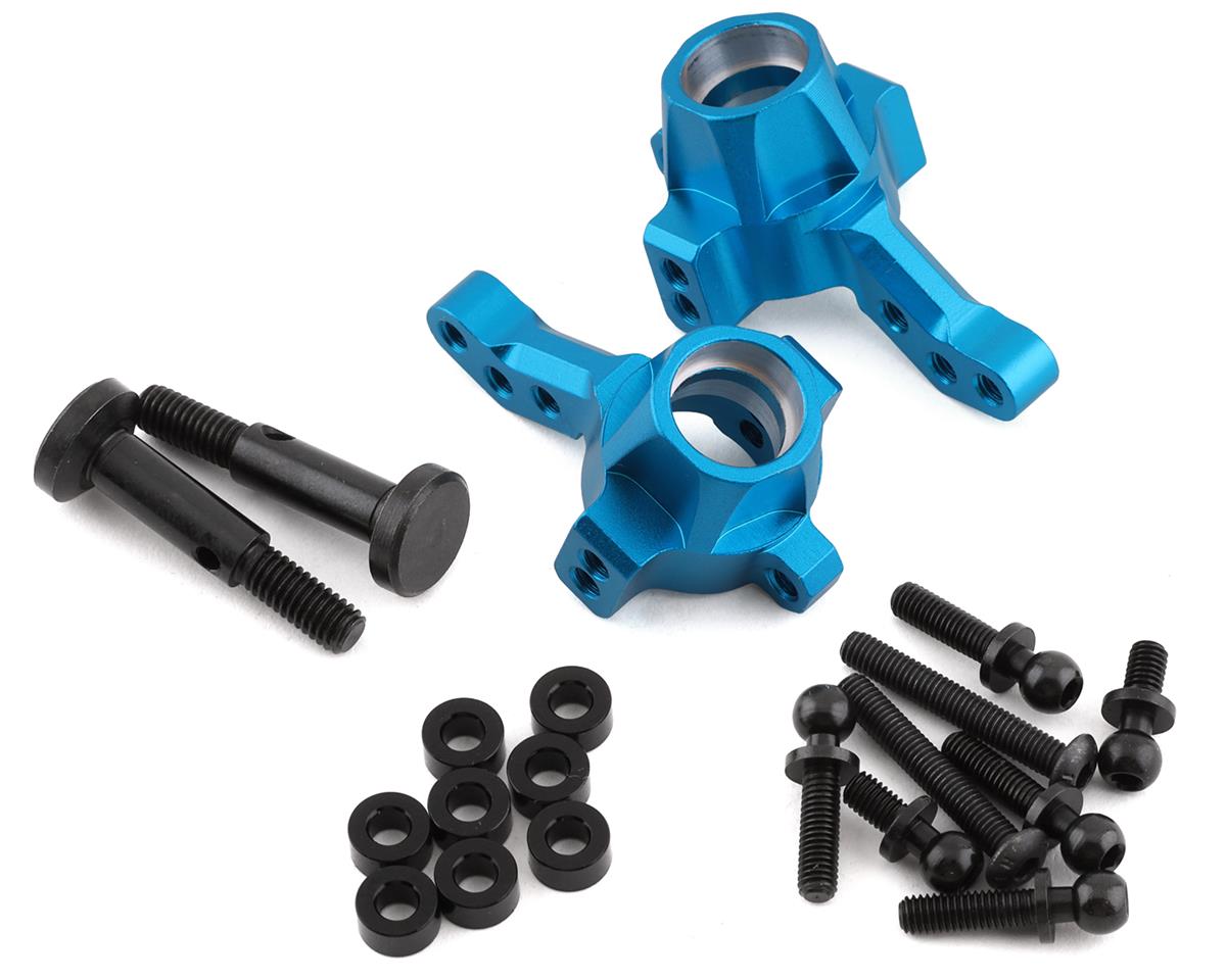 Yeah Racing Tamiya TT-02 Aluminum RWD Drift Steering Knuckle Set (Blue) (2) (YEA-TATT-013BU)
