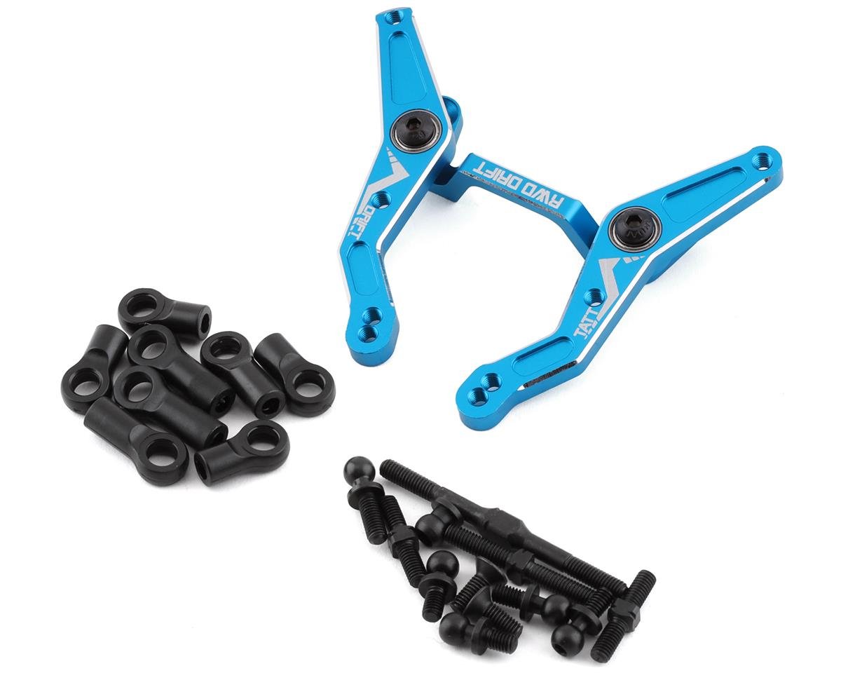 Yeah Racing Tamiya TT-02 RWD Aluminum Steering Rack (Blue) (YEA-TATT-014BU)