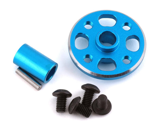 Yeah Racing Tamiya TT-02 Aluminum Spur Gear Mount (Blue) (YEA-TATT-026BU)