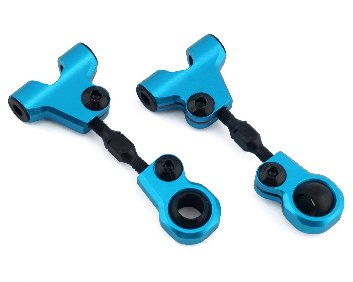 Yeah Racing Tamiya TT-01/TT-01E Aluminum Front Upper Suspension Arms (Blue) (YEA-TATT-036BU)