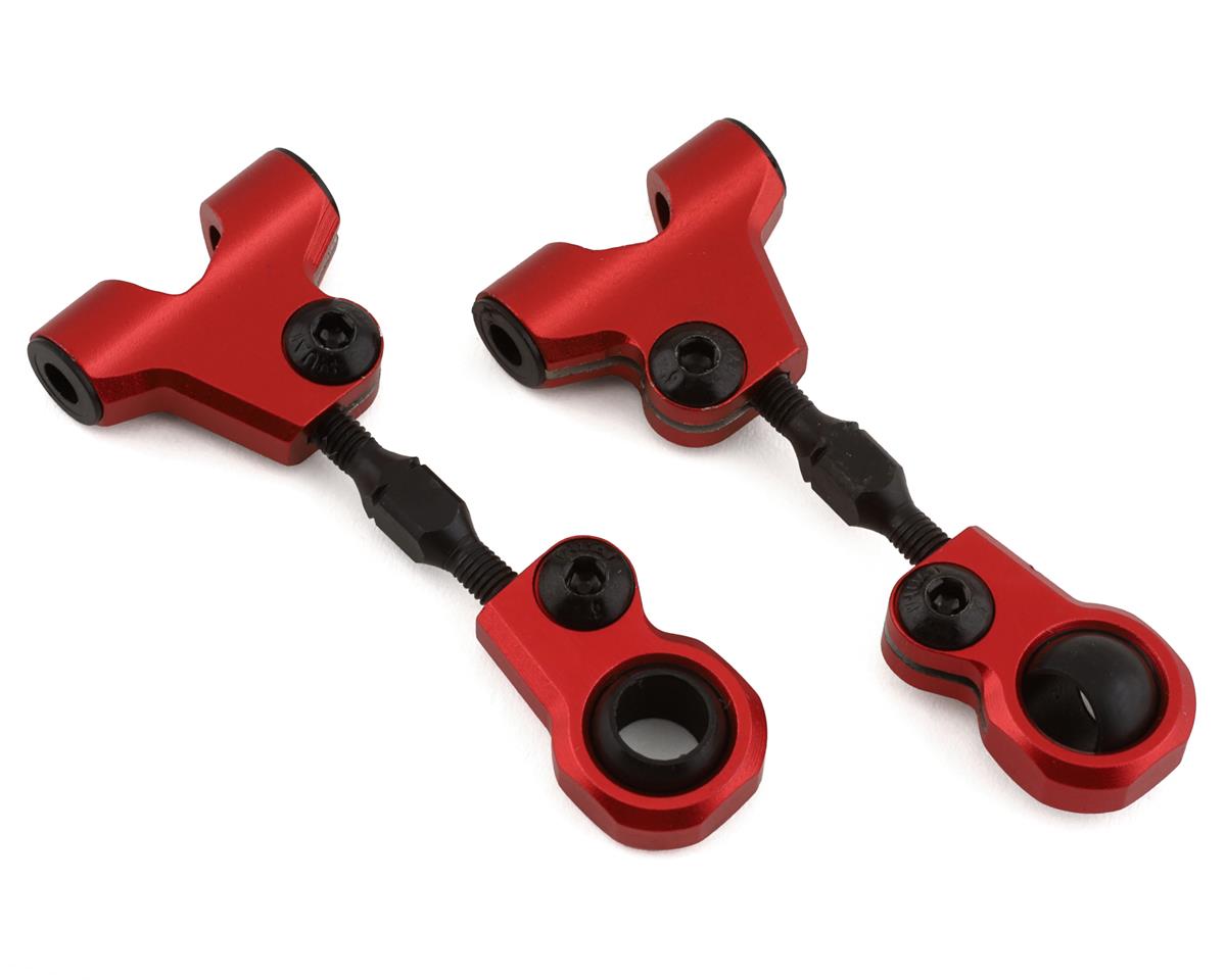 Yeah Racing Tamiya TT-01 & TT-01E Aluminum Front Upper Suspension Arms (Red) (YEA-TATT-036RD)