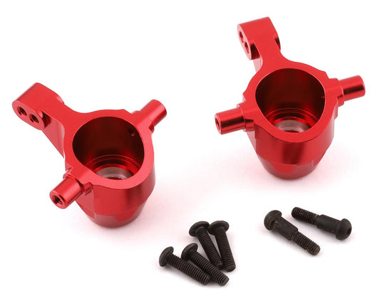 Yeah Racing Tamiya TT-01 Aluminum Front Knuckles (Red) (2) (YEA-TATT-037RD)