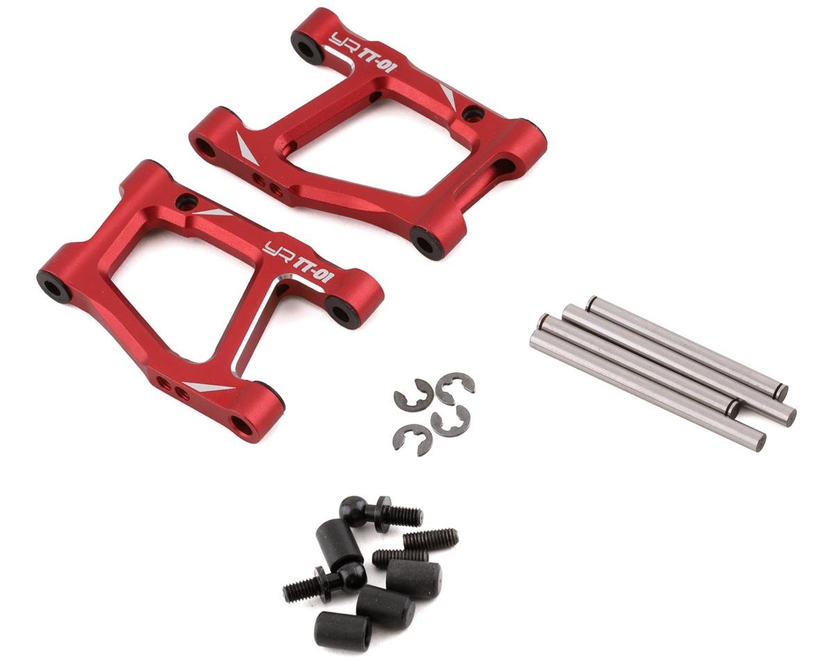 Yeah Racing Tamiya TT-01/TT-01E Aluminum Rear Lower Suspension Arms (Red) (2) (YEA-TATT-038RD)