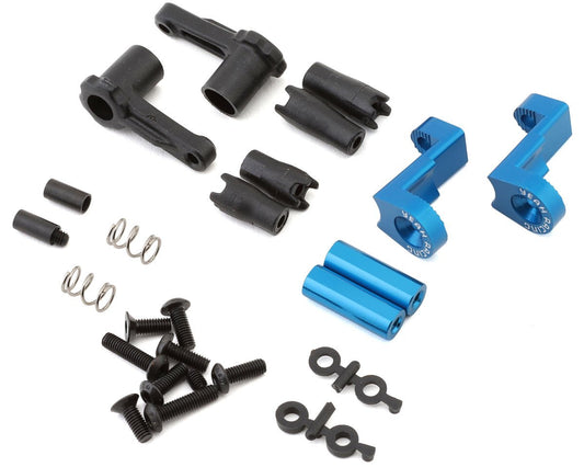 Yeah Racing Tamiya TT-02 Aluminum Battery Holder Tabs Set (Blue) (YEA-TATT-055BU)