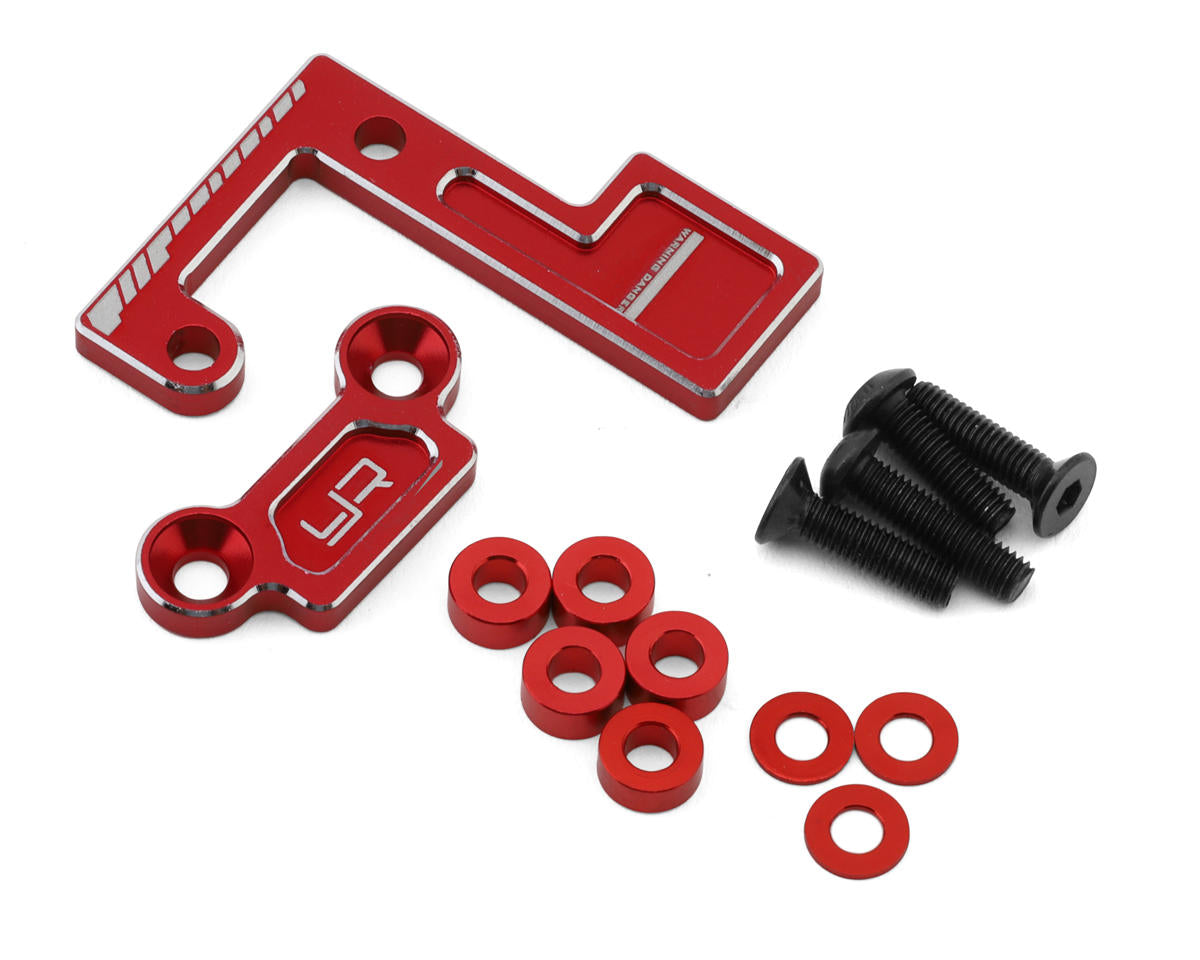 Yeah Racing Tamiya TT-02 Aluminum Main Shaft Bearings Holder Braces Set (Red) (YEA-TATT-074RD)