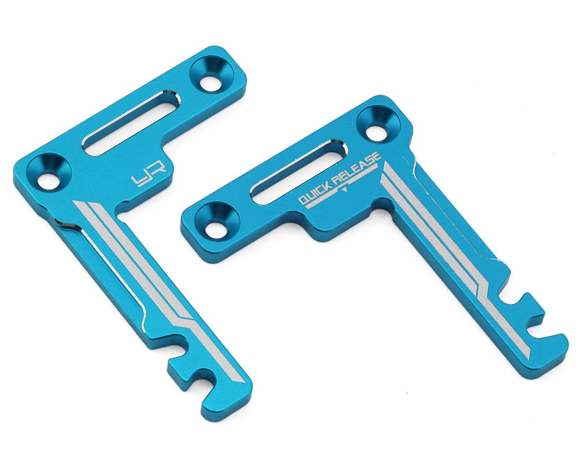 Yeah Racing Tamiya TT-02 Aluminum Shorty Battery Holder Set (Blue) (YEA-TATT-075BU)