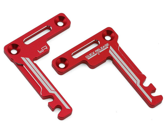 Yeah Racing Tamiya TT-02 Aluminum Shorty Battery Holder Set (Red) (YEA-TATT-075RD)