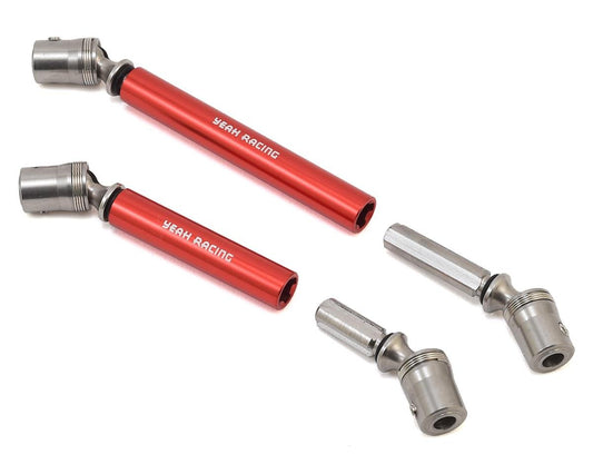 Yeah Racing Stainless Steel Front & Rear Center Shaft Set for Traxxas TRX-4 (Red) (YEA-TRX4-015RD)