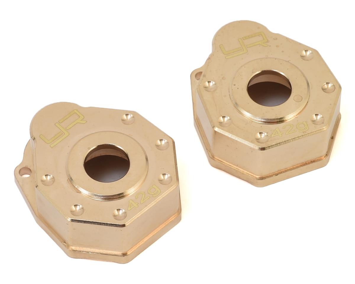 Yeah Racing Brass Portal Cover Set for Traxxas TRX-4 (2) (42g) (YEA-TRX4-019)