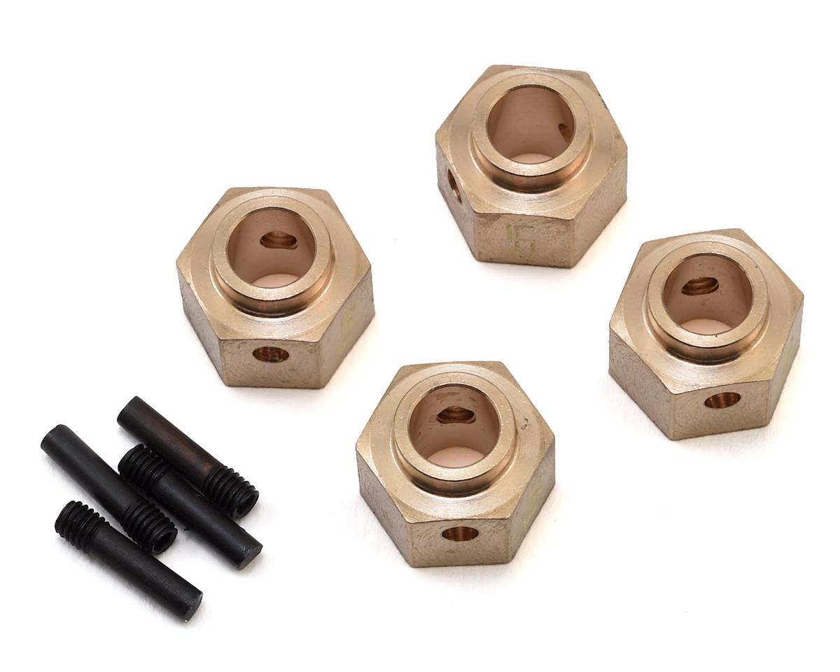 Yeah Racing Brass Hex Adapter for Traxxas TRX-4 w/8mm Offset (4) (6.75g) (YEA-TRX4-037)