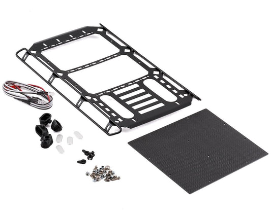 Yeah Racing Aluminum & Carbon Roof Rack for Traxxas TRX-4 Mercedes Benz (Black) (YEA-TRX4-084)