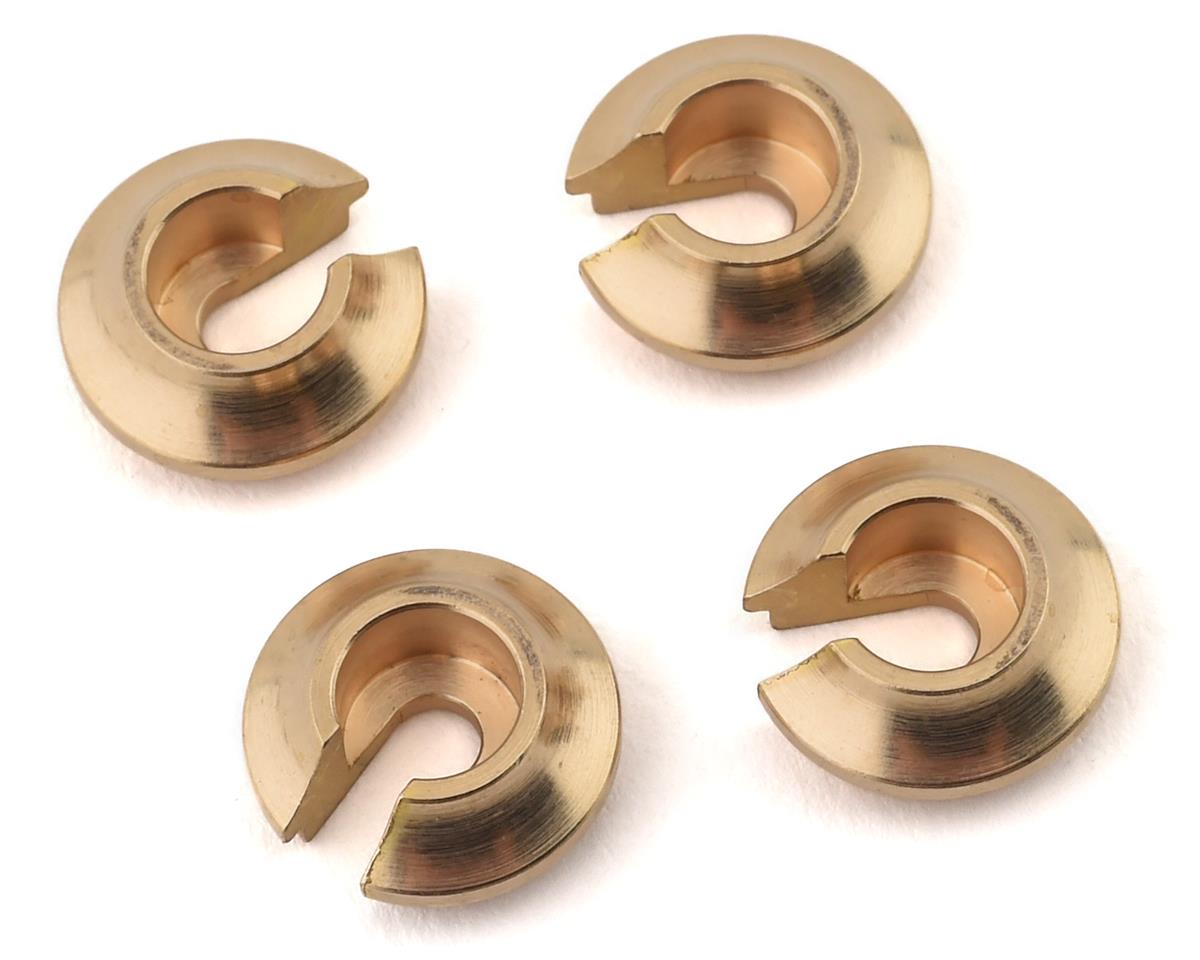 Yeah Racing Brass Spring Retainer for Traxxas V2 TRX-4 (Gold) (4) (5.5g) (YEA-TRX4-085)