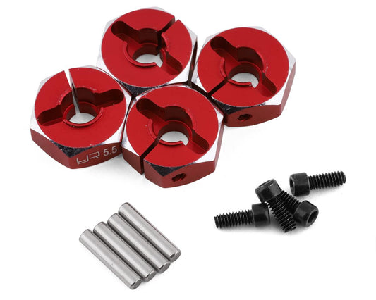 Yeah Racing Aluminum Clamping 12mm Hex (Red) (4) (5.5mm) (YEA-WA-032RD)