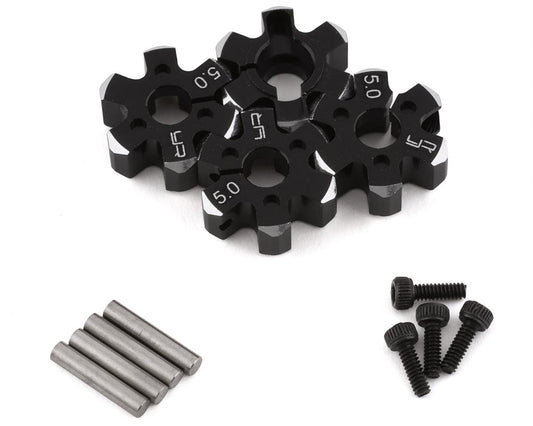 Yeah Racing Aluminum Clamping 12mm Hex (Black) (4) (5mm) (YEA-WA-035BK)