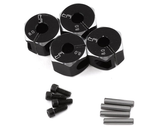 Yeah Racing Aluminum Clamping 12mm Hex (Black) (4) (8mm) (YEA-WA-041BK)