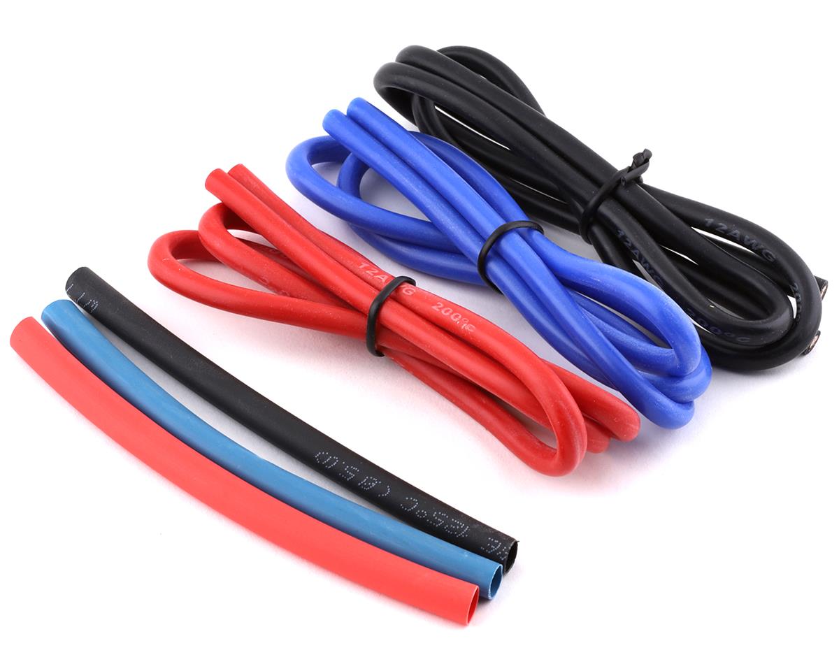 Yeah Racing Silicone Wire Set (Red, Black & Blue) (3) (1.9') (12AWG) (YEA-WPT-0030)